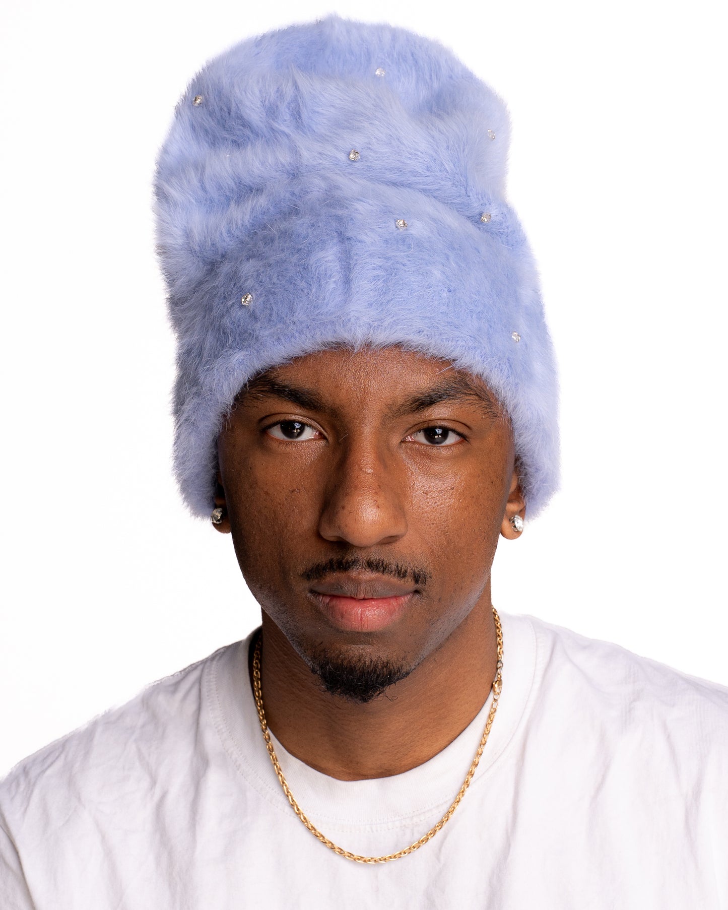 Arctic Grey Pop-Star Mohair Beanie