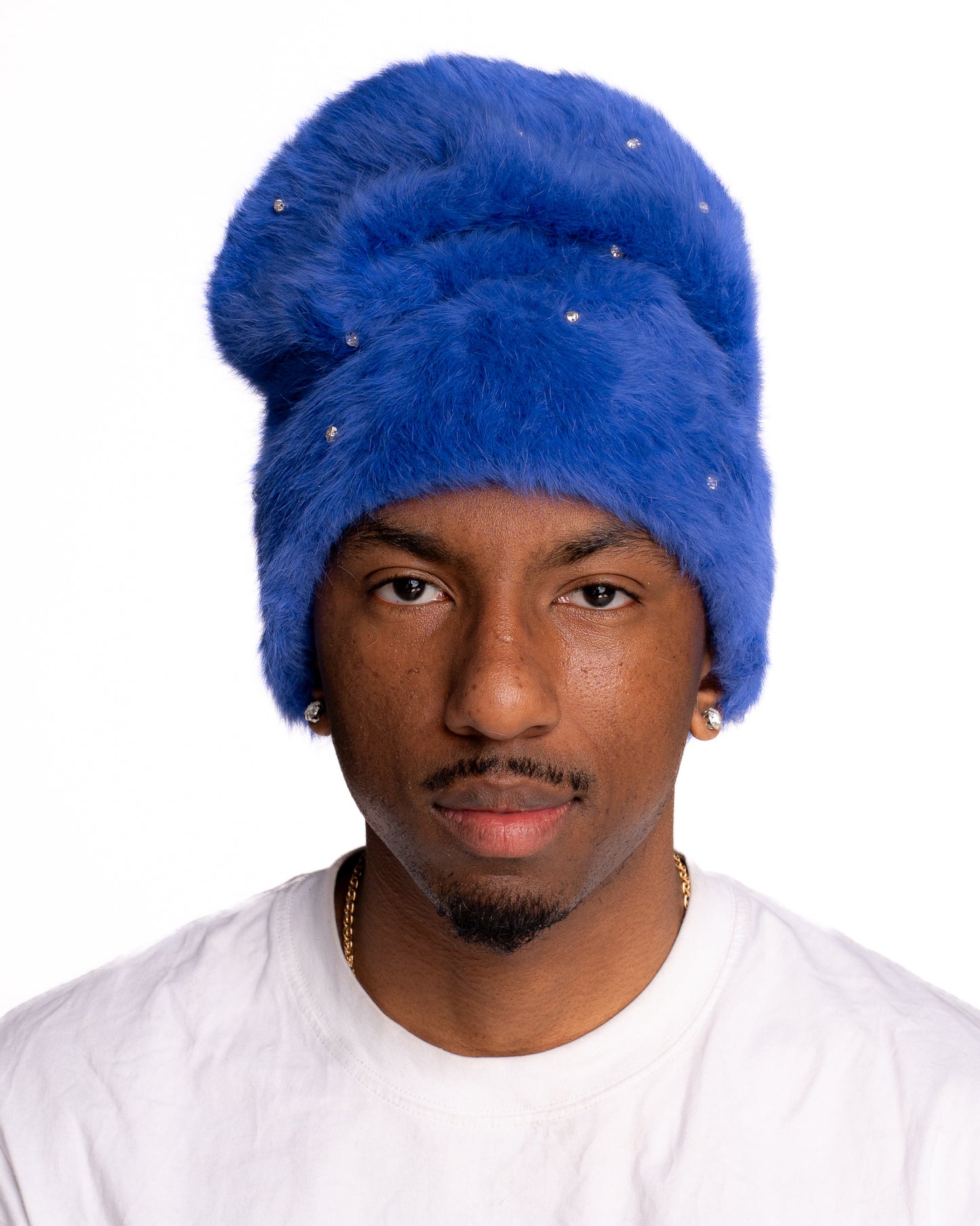 BLUE POP-STAR MOHAIRS BEANIES