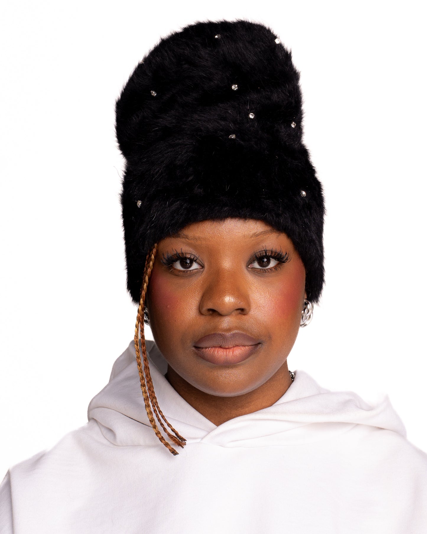 BLACK POP-STAR MOHAIR BEANIES