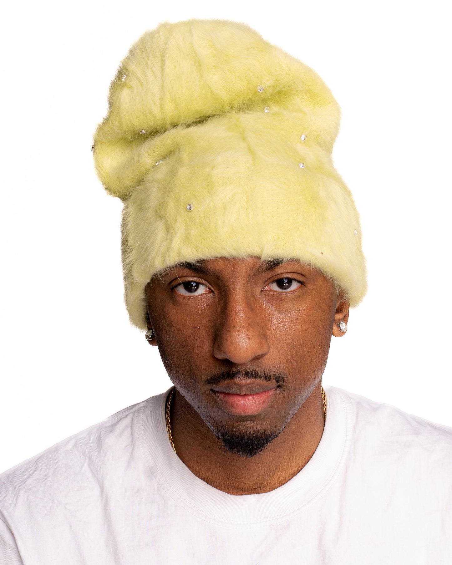 Pistachio Pop-Star Mohair Beanie
