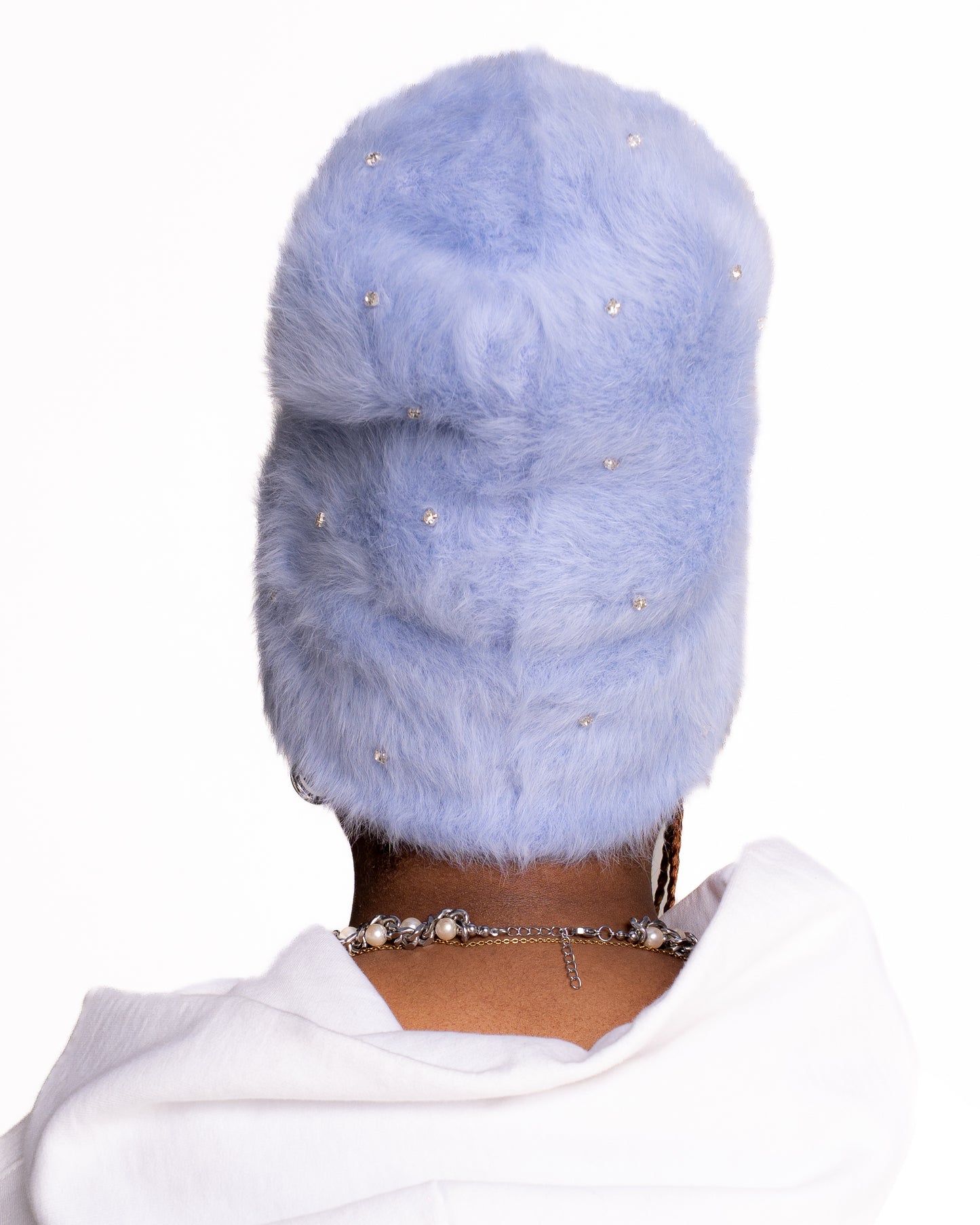 Arctic Grey Pop-Star Mohair Beanie