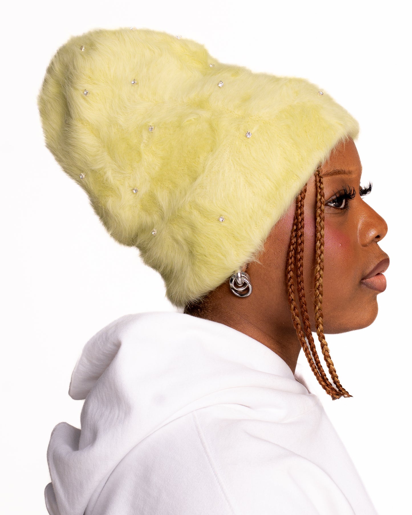 Pistachio Pop-Star Mohair Beanie