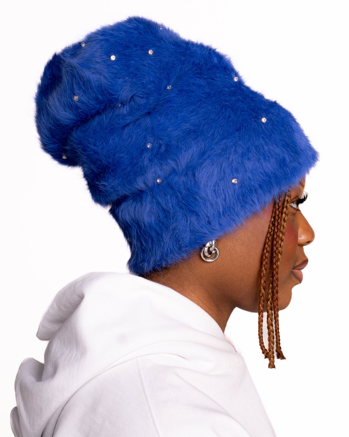BLUE POP-STAR MOHAIRS BEANIES