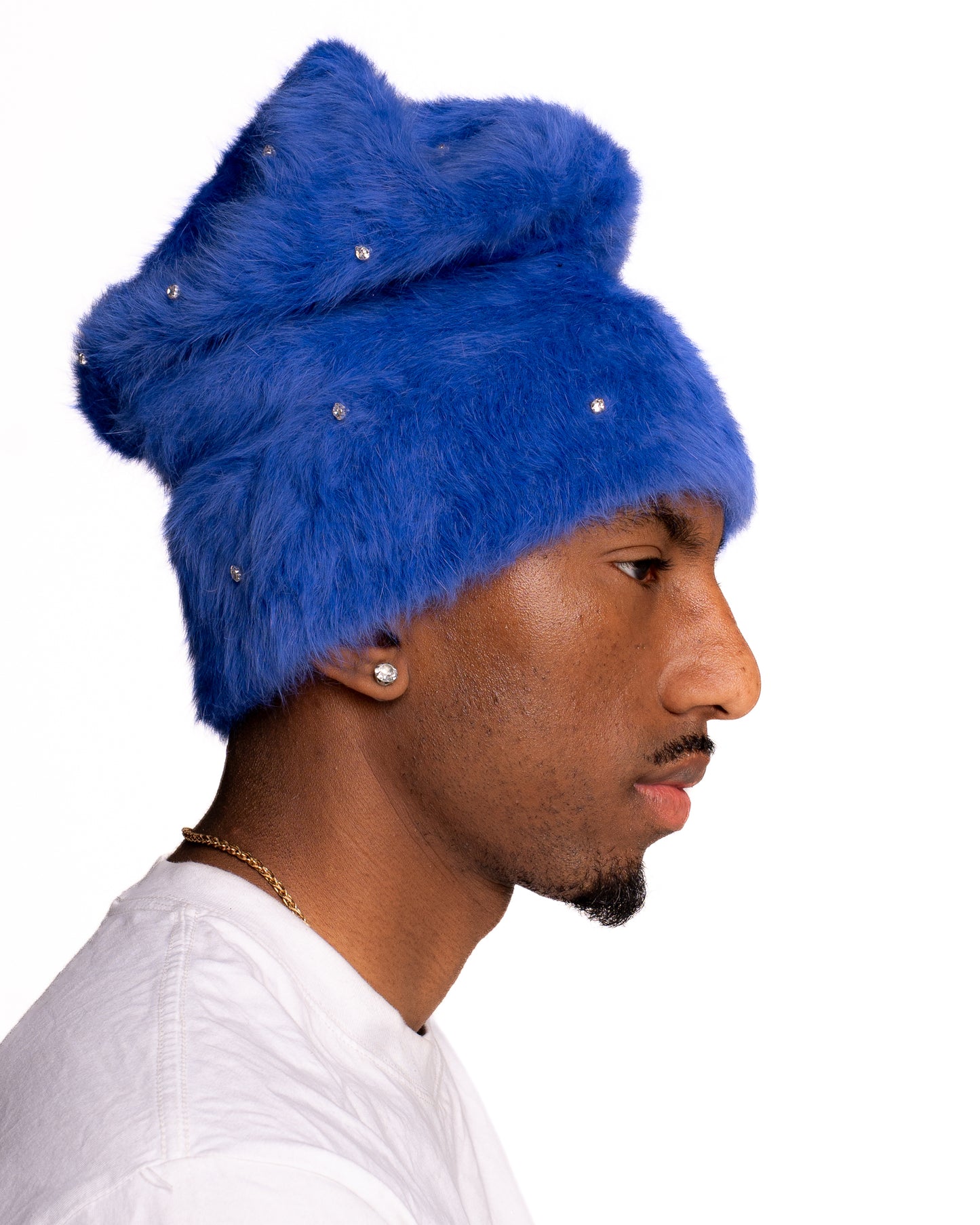 BLUE POP-STAR MOHAIRS BEANIES