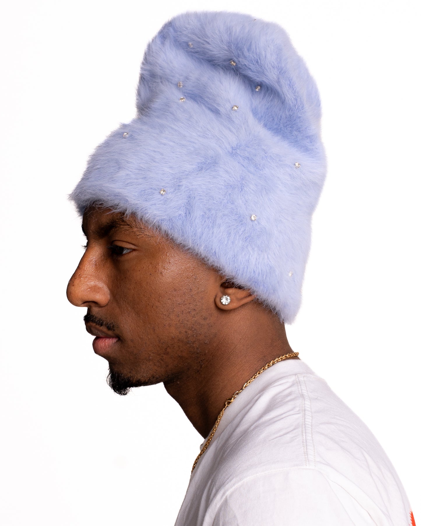Arctic Grey Pop-Star Mohair Beanie