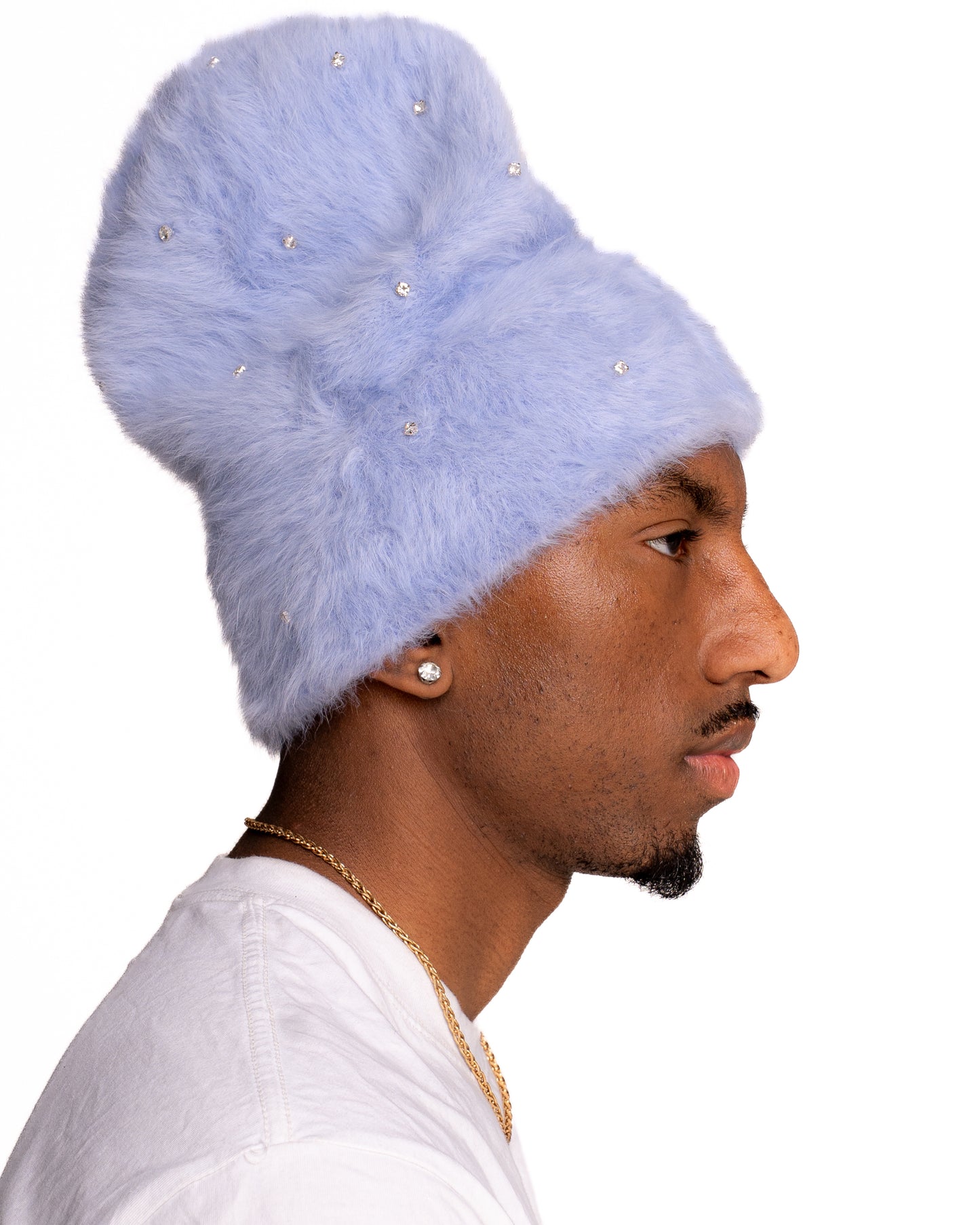 Arctic Grey Pop-Star Mohair Beanie