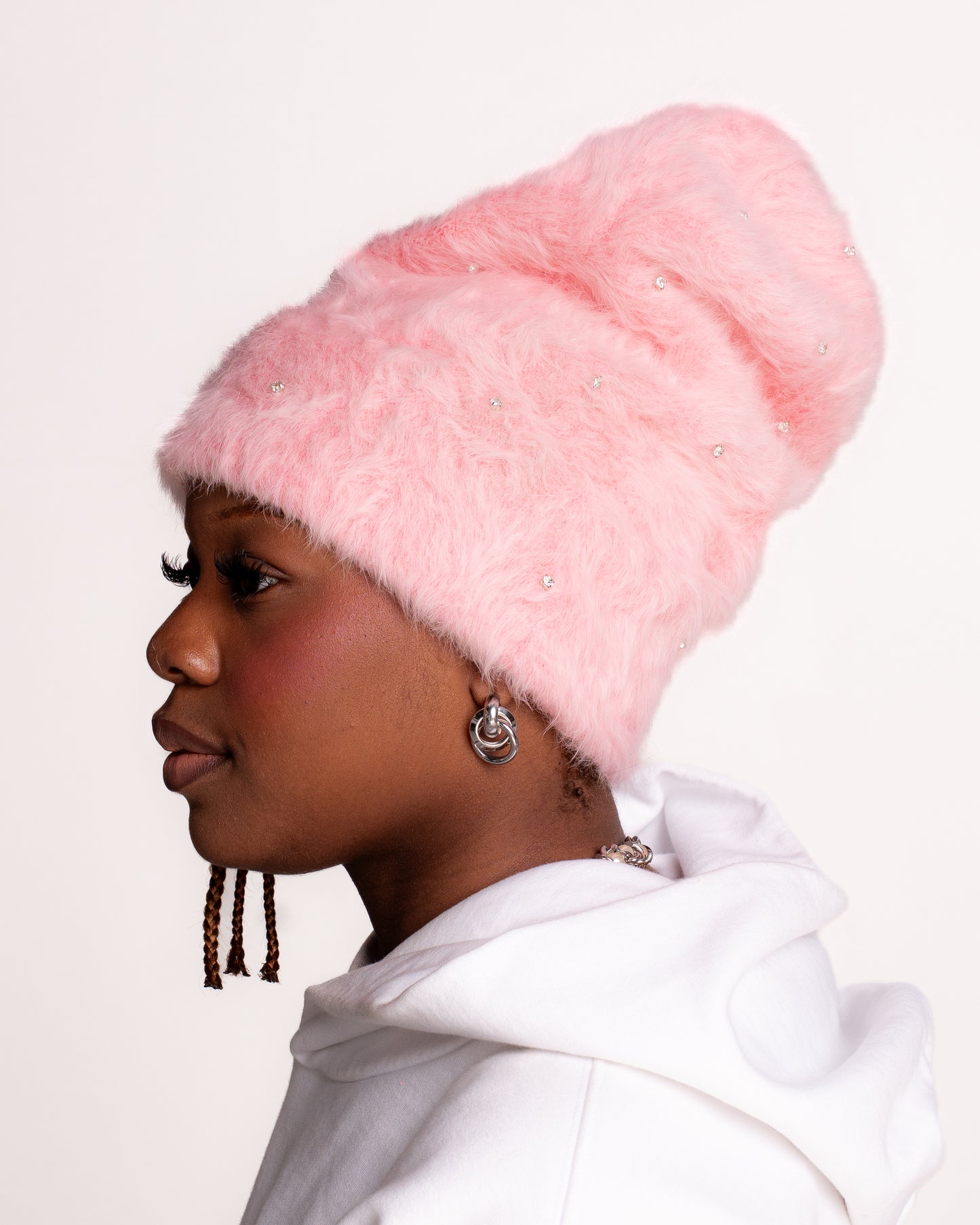 PINK POP-STAR MOHAIRS BEANIES