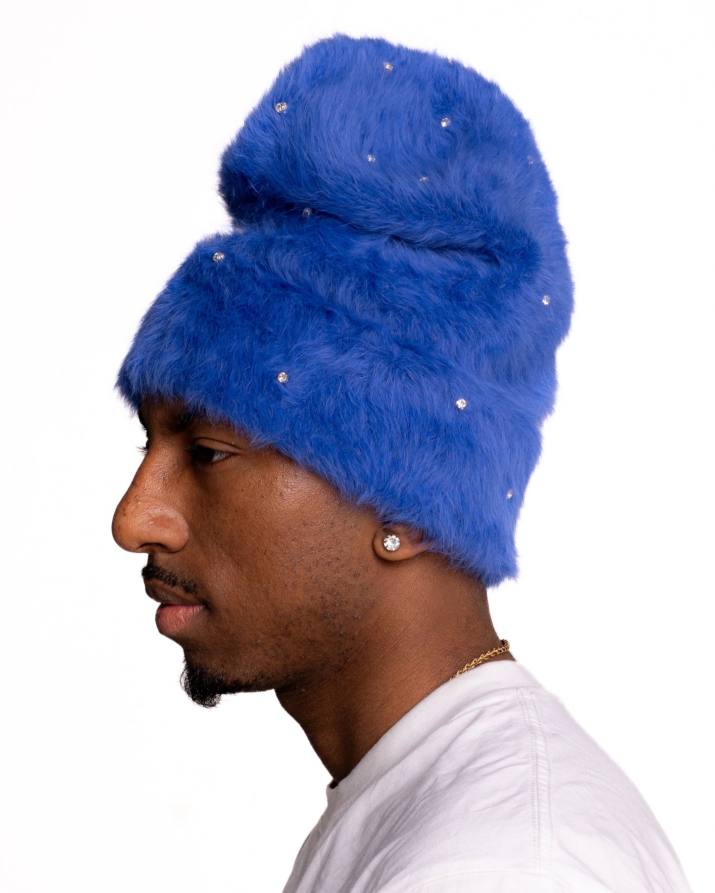 BLUE POP-STAR MOHAIRS BEANIES