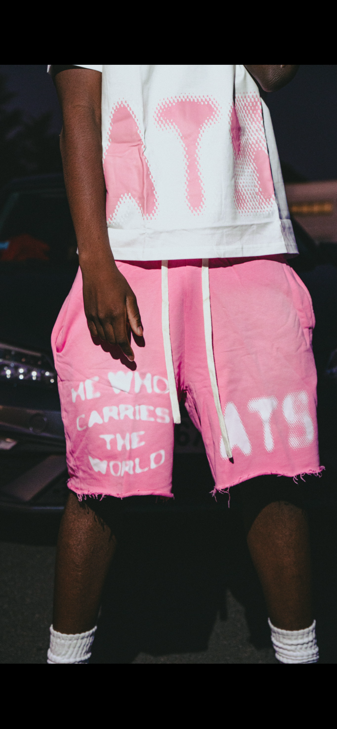 ATS ACID WASH SHORT(BLUE,RED,PINK)